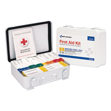 First Aid Only™ Unitized Ansi Compliant Class A Type Iii First Aid Kit For 25 People, 84 Pieces, Metal Case freeshipping - TVN Wholesale